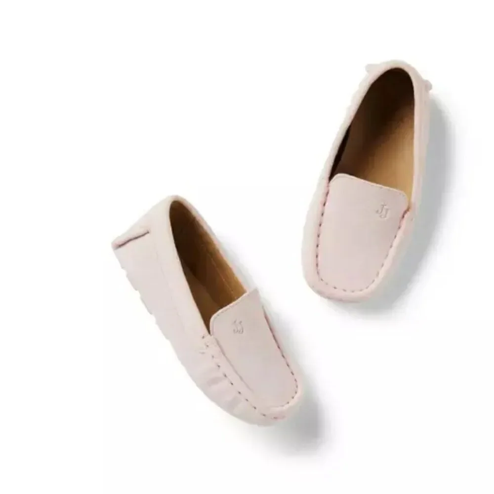 Janie and Jack 100049195 Boy Bunny Pink Suede Driving Shoe by Janie and Jack siz